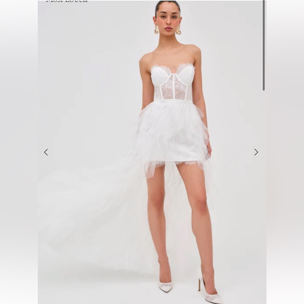 NWT For Love & Lemons Bustier Gown White Size Medium